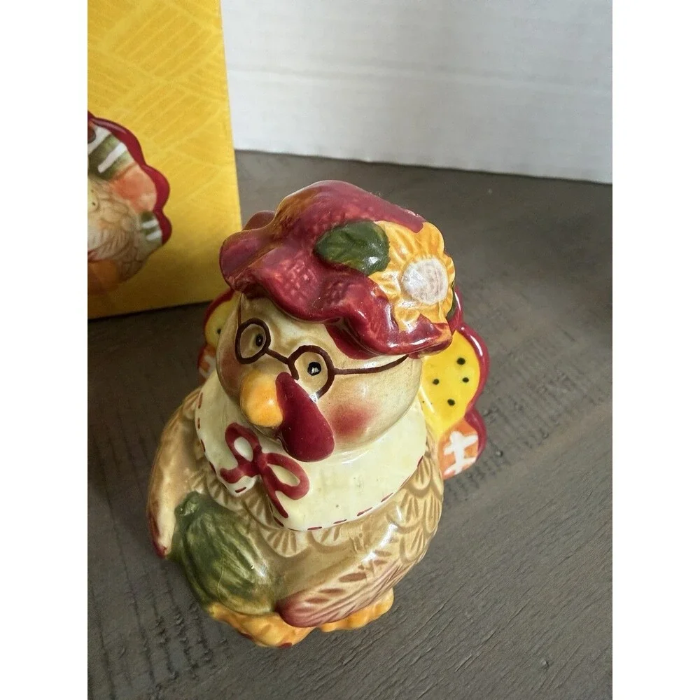 Vintage Turkey Thanksgiving Salt and Pepper Shakers Ceramic